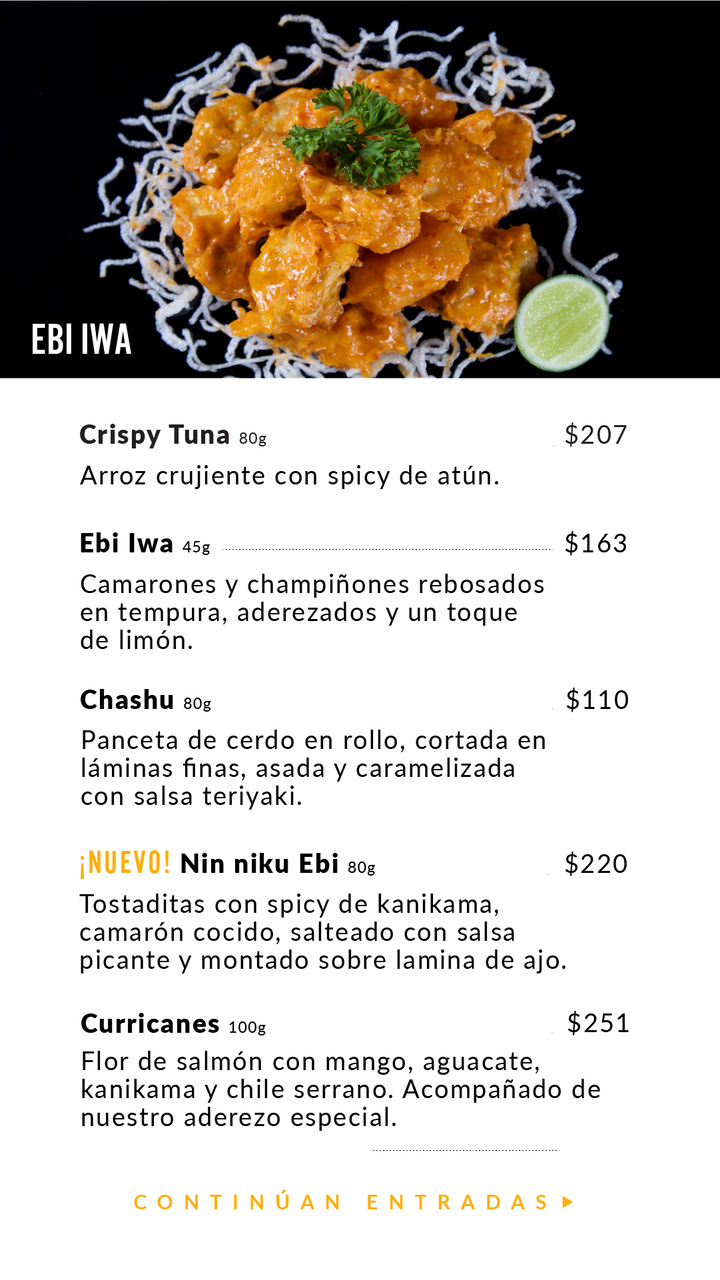 Menu de alimentos