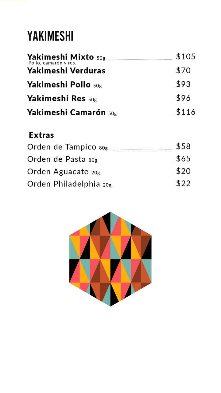 Menu de alimentos