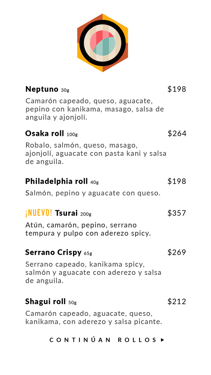 Menu de alimentos