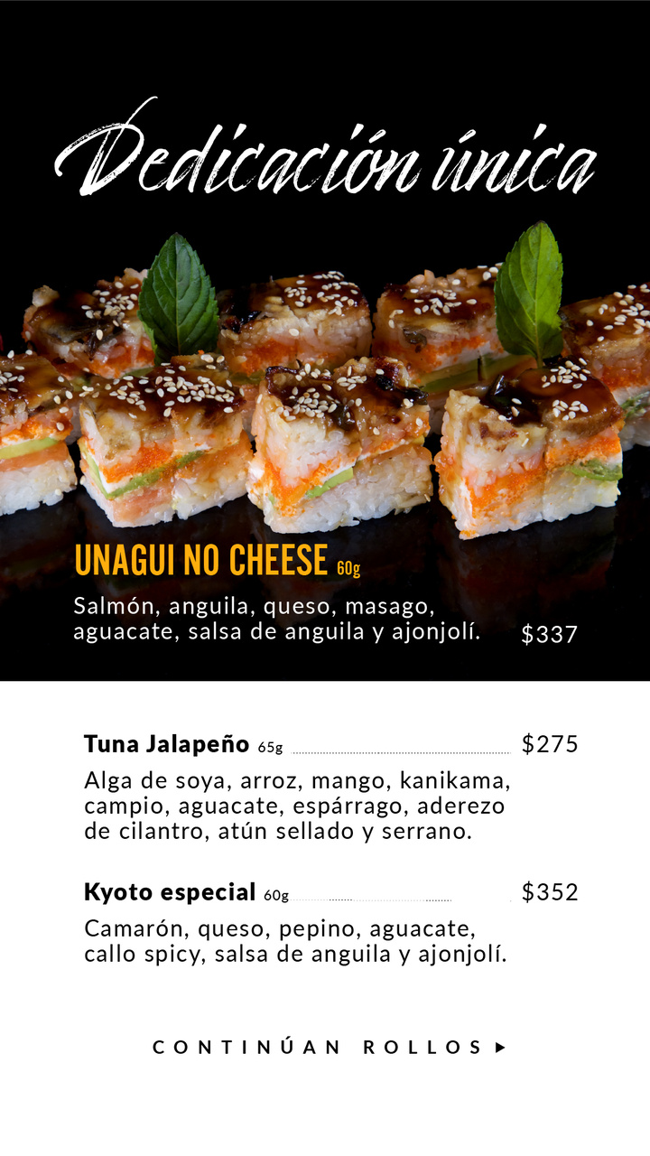 Menu de alimentos