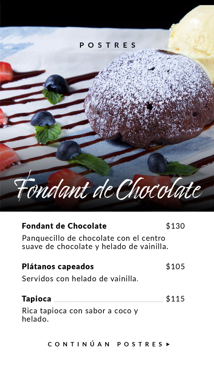 Menu de alimentos