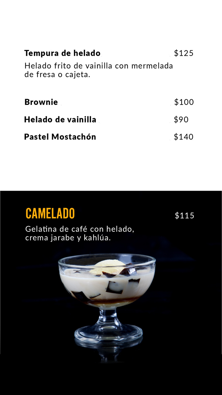 Menu de alimentos